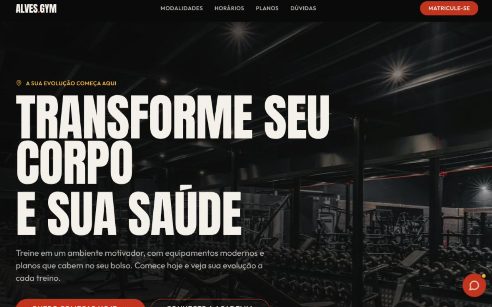 Site criado pela PPAGES para a academia Alves Gym